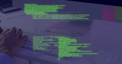 Data Processing Over Computer Screen in Modern Workspace - Download Free Stock Images Pikwizard.com