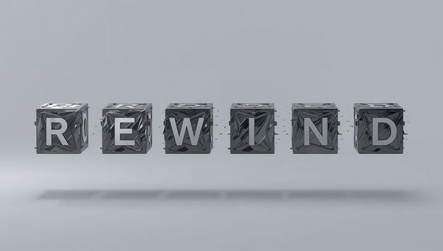 Floating chrome cubes rewind minimalist monochrome 3d concept with glossy faceted finish