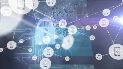 Global Digital Connections and Technology Integration Concept