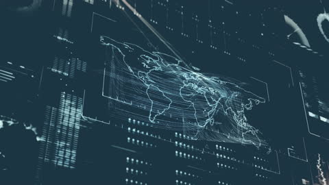 Digital Animation of Global Data Processing and Network Scanning