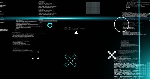 Futuristic Abstract Technology with Digital Code and Shapes - Download Free Stock Images Pikwizard.com