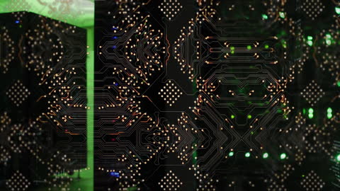 Digital Circuit Animation with Glowing Servers