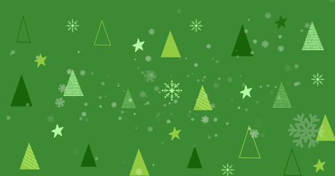 Christmas Trees and Snowflakes on Green Background - Download Free Stock Images Pikwizard.com