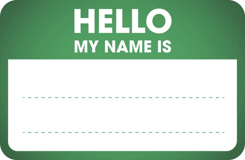 hello my name is green and white transparent name tag - Download Free Stock Videos Pikwizard.com
