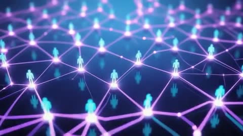 Futuristic Digital Network with Pulsating Nodes and Connectivity