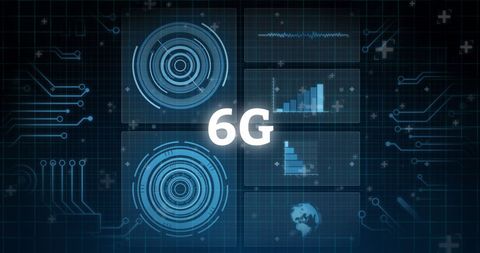 Futuristic 6G Network Concept with Data and Graphs - Download Free Stock Images Pikwizard.com