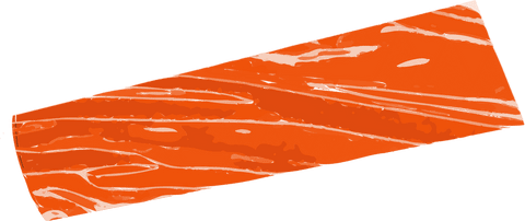 Transparent illustration of fresh salmon slice showing marbling