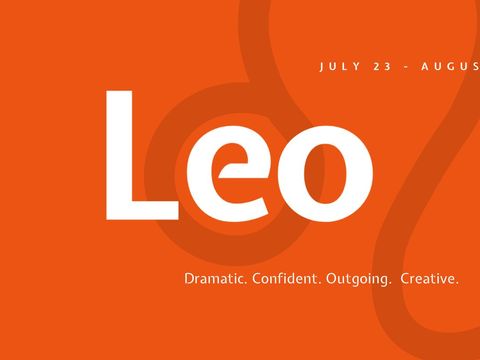 leo zodiac sign theme with vibrant orange background - Download Free Stock Templates Pikwizard.com