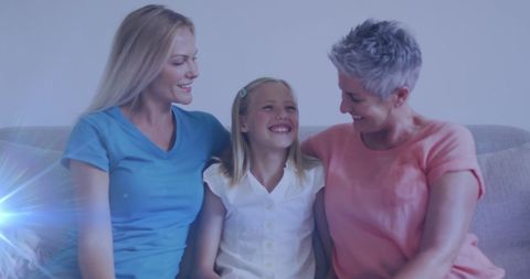 Joyful Generations: Three Women Sharing Laughter