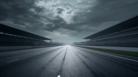 Racing Circuit Wet Track Understormy Sky Serenity