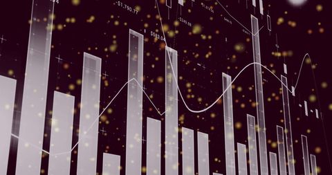 Digital Financial Graph with Dynamic Moving Elements - Download Free Stock Images Pikwizard.com