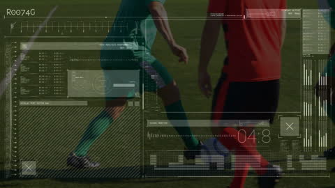 Digital Sports Data Overlays on Soccer Match