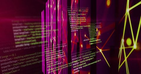 Digital Data Processing with Abstract Geometric Interface Design - Download Free Stock Images Pikwizard.com