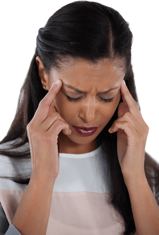 businesswoman experiencing headache with transparent background - Download Free Stock Videos Pikwizard.com