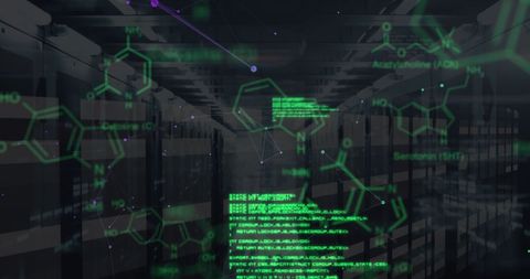 Futuristic Scientific Data Processing in Server Room - Download Free Stock Images Pikwizard.com