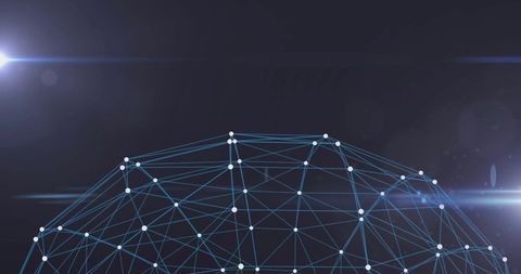 Futuristic Digital Network with Glowing Nodes and Lines - Download Free Stock Images Pikwizard.com