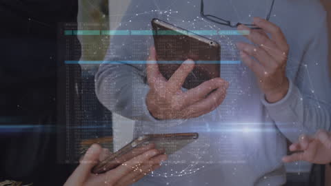 Members Discussing Digitally Charged Analytics in Modern Office