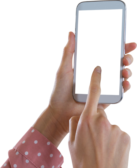 Transparent Image of Hand Using Smartphone Demonstrating Touch Screen - Download Free Stock Videos Pikwizard.com