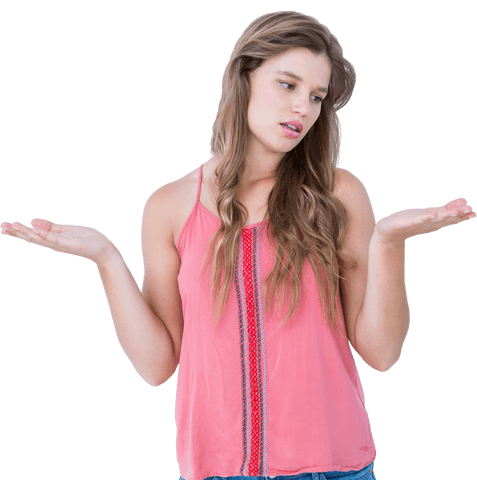 transparent image of woman gesturing unsure sign - Download Free Stock Videos Pikwizard.com