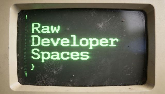 Displaying retro crt monitor showing green monospaced code on curved glass with dust