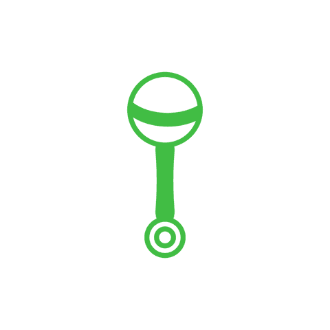 green baby rattle icon on transparent background - Download Free Stock Videos Pikwizard.com