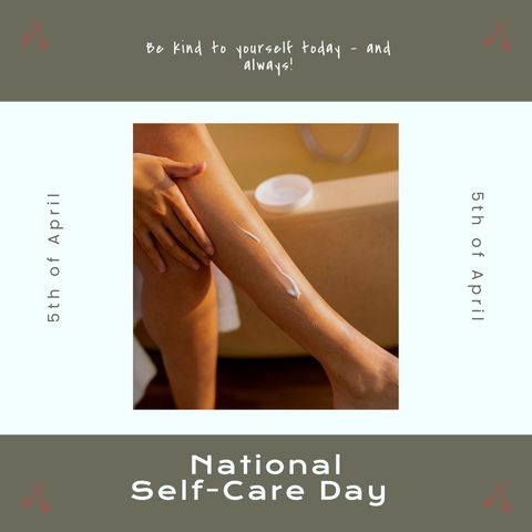 Promoting Self-Care and Wellness on National Self-Care Day - Download Free Stock Templates Pikwizard.com