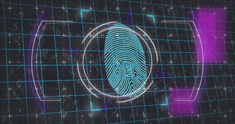 Futuristic Fingerprint Scan in Digital Interface Visualization - Download Free Stock Images Pikwizard.com