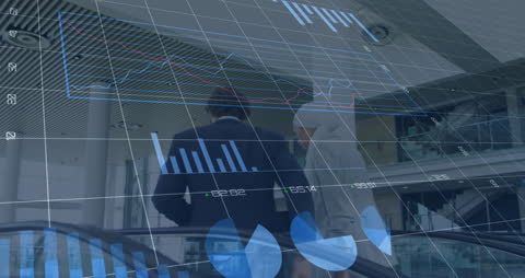 Financial Data Analytics Visualization with Businesspeople Interaction