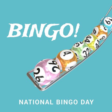 Celebrating national bingo day with vibrant bingo balls