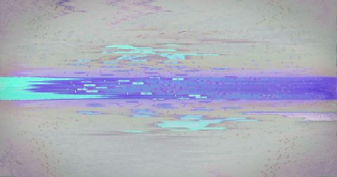 Abstract Glitch Neon Light Trails with Scanner Design