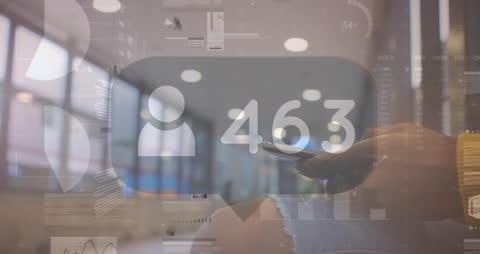 Digital Interface Overlay Showing User Statistics on Screen