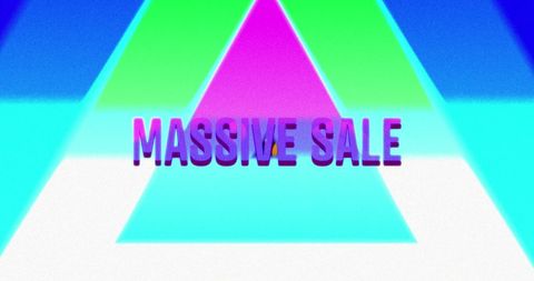 Dynamic Neon Design Advertising Massive Sale