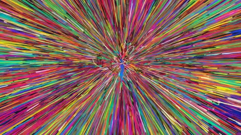Colorful Radial Motion Tunnel with Vibrant Patterns