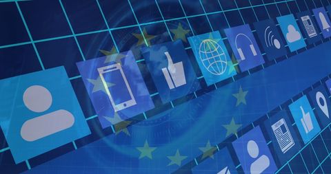 European Union Integrating Digital Technology and Social Media - Download Free Stock Images Pikwizard.com