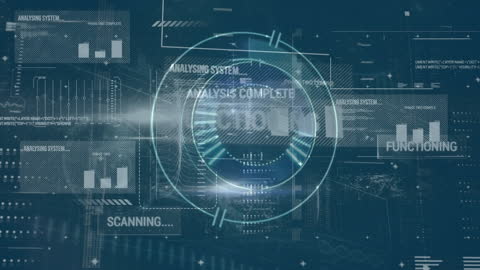 Futuristic Virtual Financial Data Analytics Interface