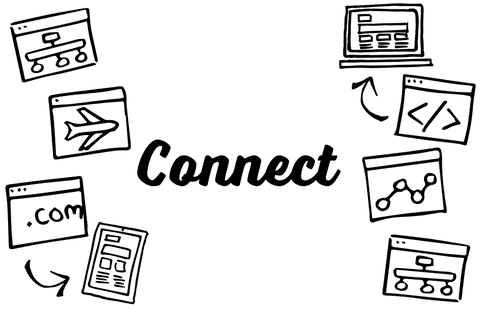 transparent connect concept with icons and text - Download Free Stock Videos Pikwizard.com