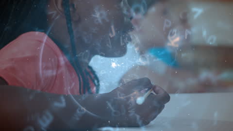 Child Absorbed in Learning with Floating Alphabets Enhancing Creativity