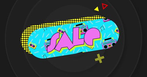 Retro Style Flashy Sale Banner with Abstract Elements - Download Free Stock Images Pikwizard.com