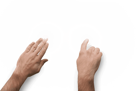 caucasian hands touching tablet screen on transparent background - Download Free Stock Videos Pikwizard.com