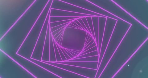 Neon Pink Square Spiral on Dark Background - Download Free Stock Images Pikwizard.com