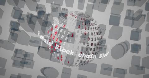 Rotating Digital Globe with Blockchain Data Processing Effects - Download Free Stock Images Pikwizard.com