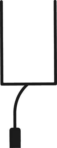 Silhouette lamp on transparent background with modern minimalist design