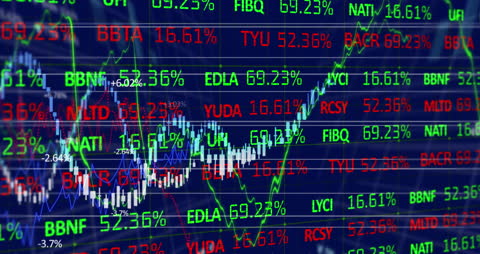 Dynamic Financial Data Animation with Upward Trends and Metrics