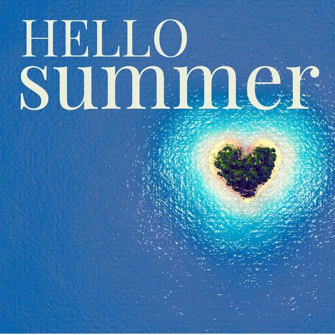 heart shaped island welcoming summer - Download Free Stock Templates Pikwizard.com