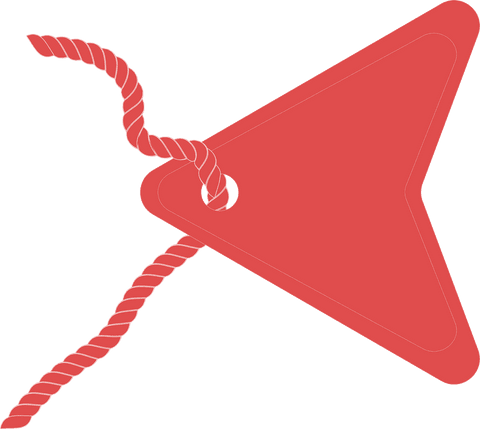 Red Triangular Tag with Twisted String on Transparent Background - Download Free Stock Videos Pikwizard.com