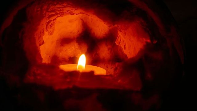 Tealight Candle Illuminates Rustic Clay Formation