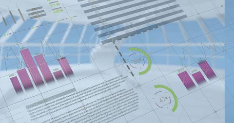 Analyzing Financial Data Reports with Graphs and Stats - Download Free Stock Images Pikwizard.com