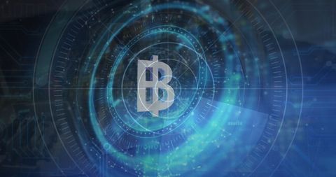 Futuristic Bitcoin Symbol Representing Blockchain Technology - Download Free Stock Images Pikwizard.com