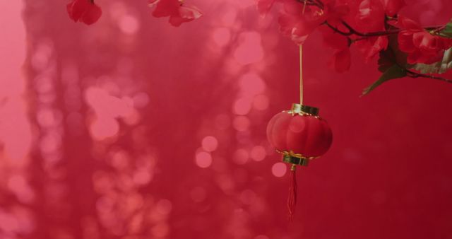 Traditional Chinese New Year Decoration with Red Lantern - Download Free Stock Images Pikwizard.com