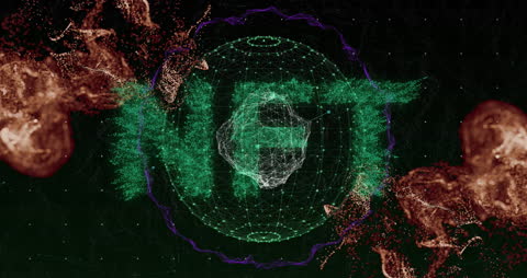 Dynamic NFT Network Visualization on Dark Background
